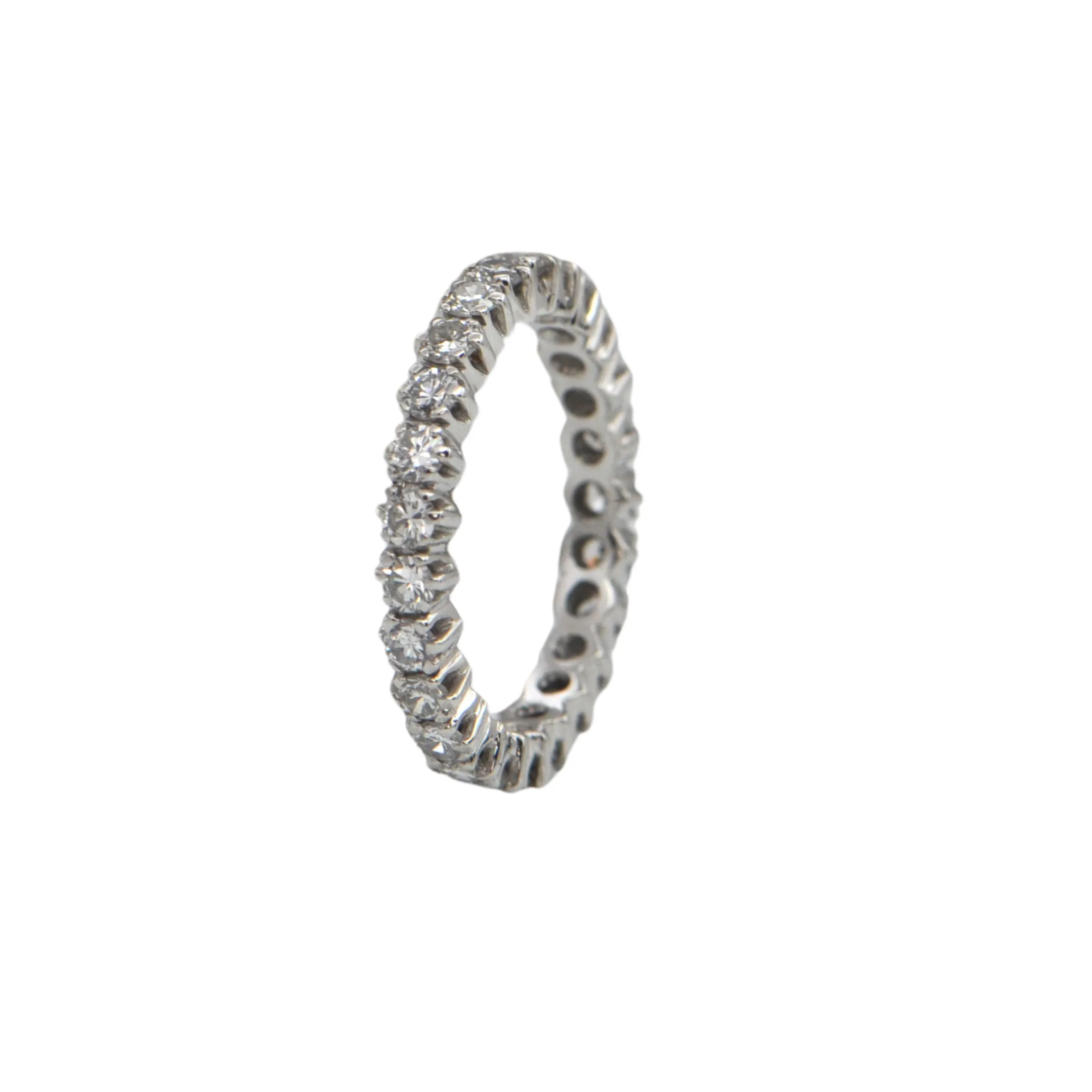 Vintage 2.25ct Diamond 18k Gold Eternity Band