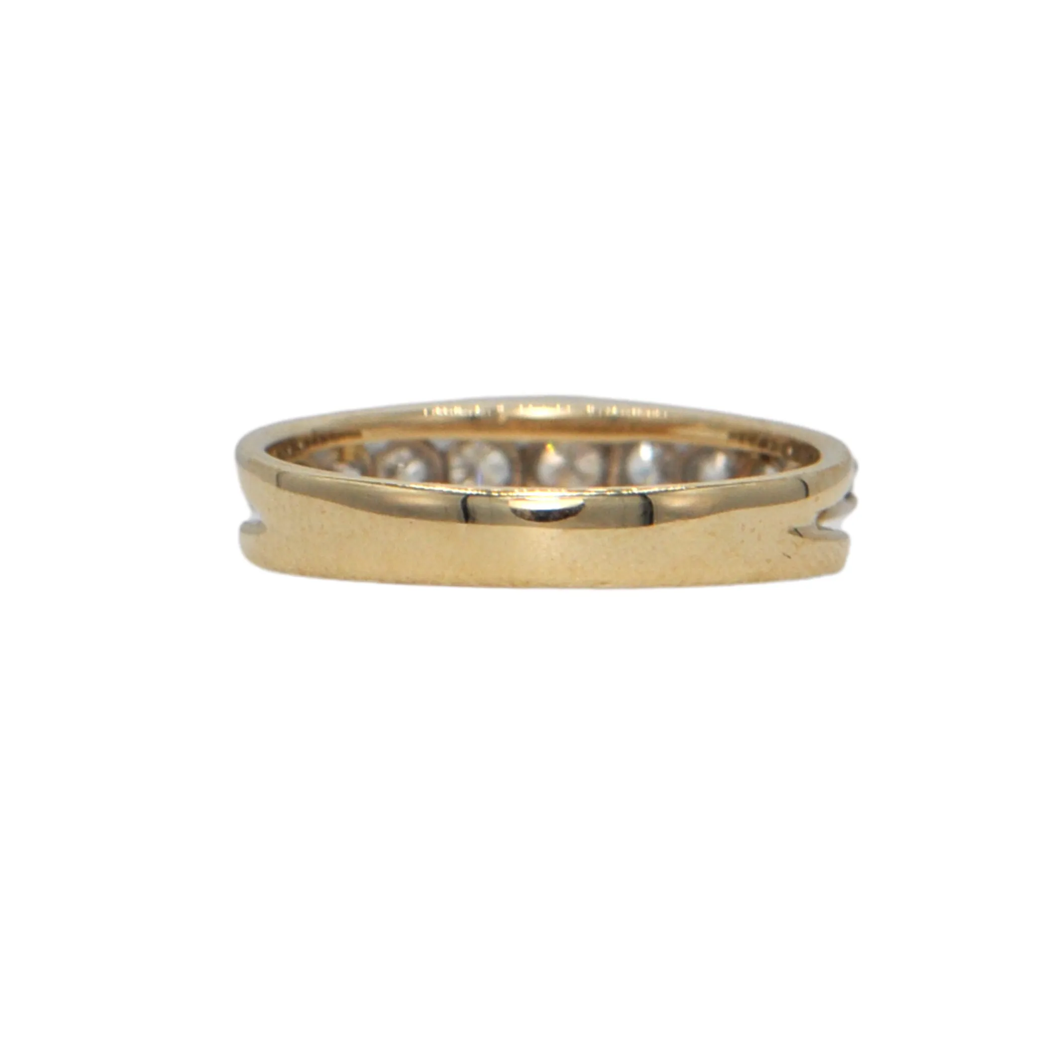 Vintage Diamond 14K Yellow Gold Semi-Eternity Band