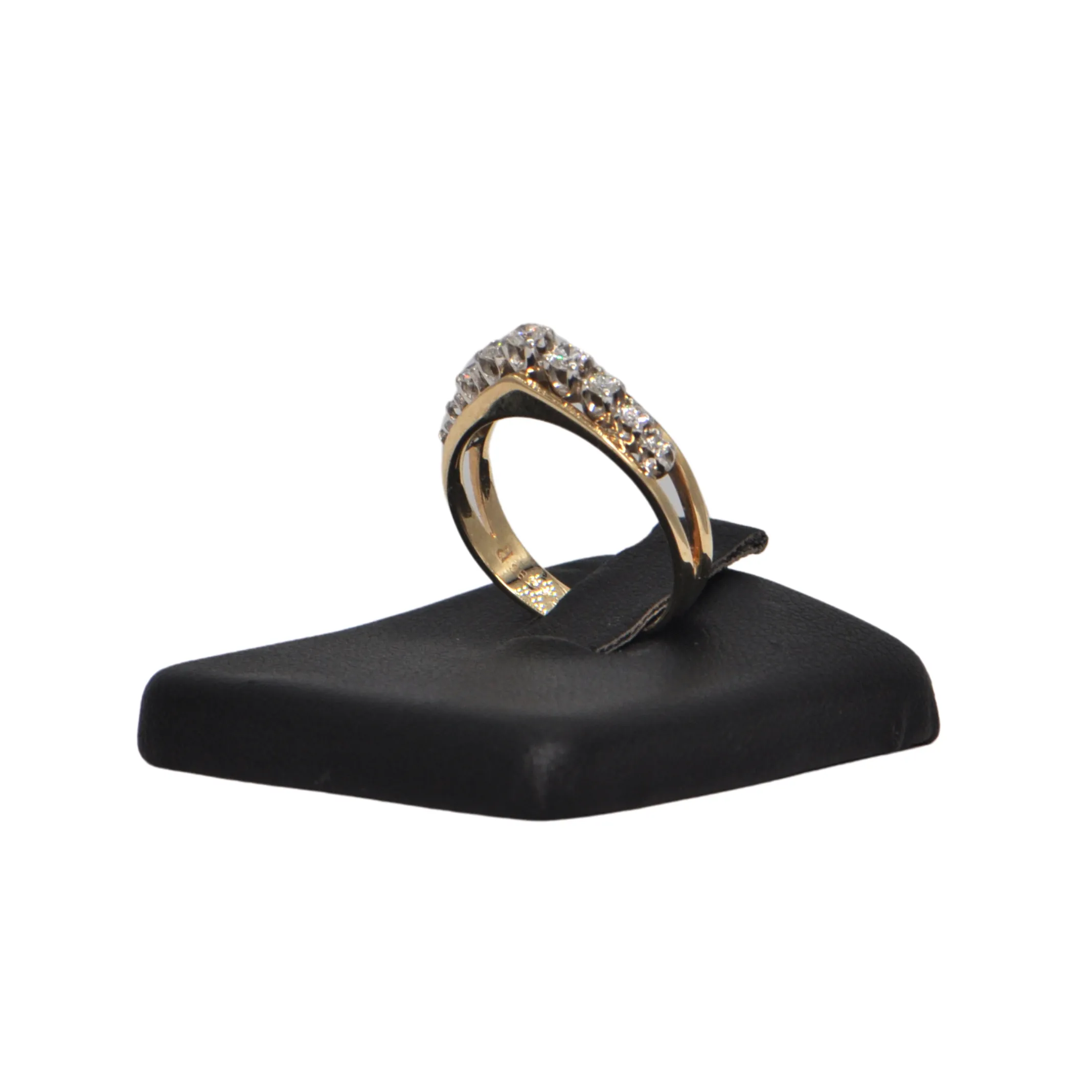 Vintage Diamond 14K Yellow Gold Semi-Eternity Band