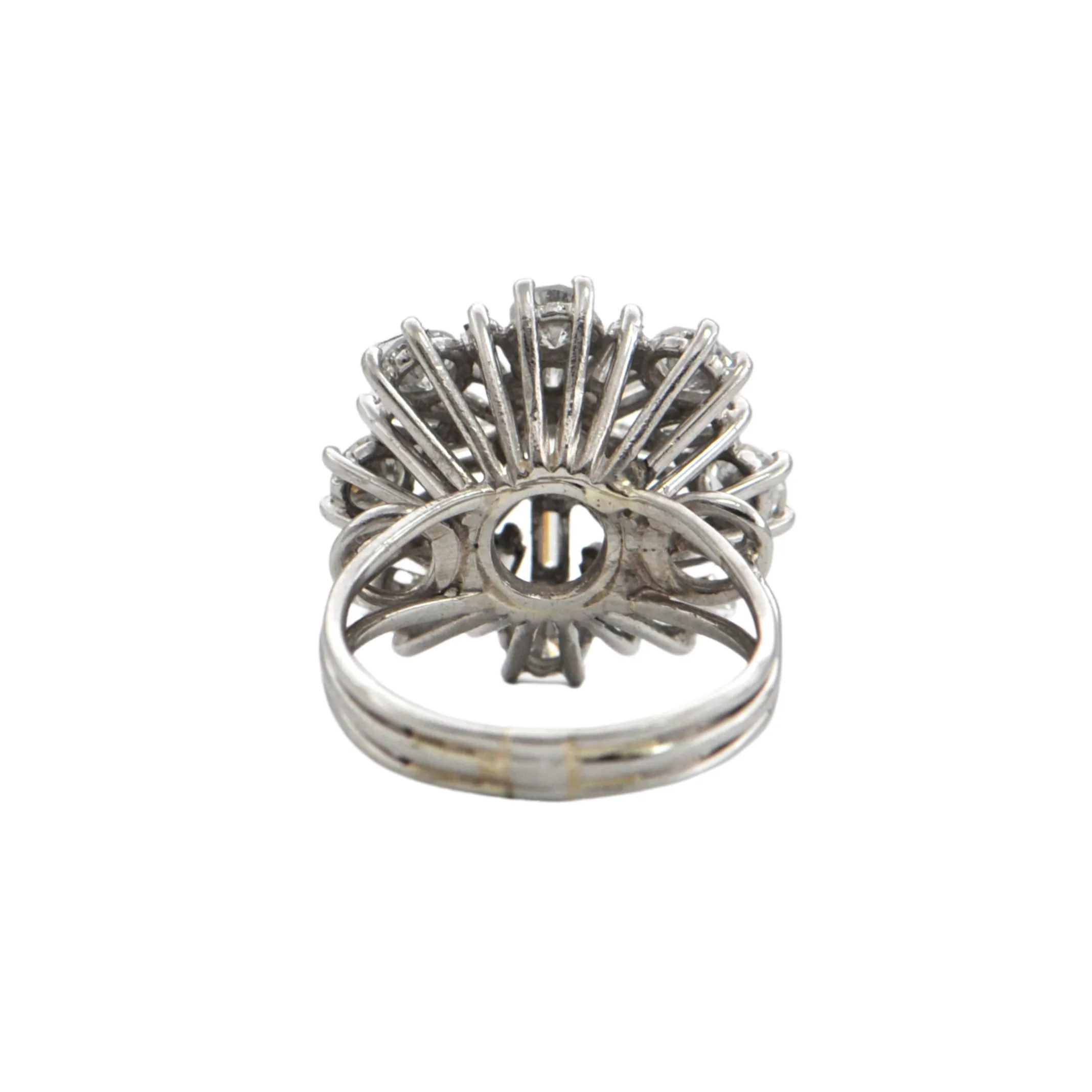 Vintage Diamond and Platinum Snowflake Ring