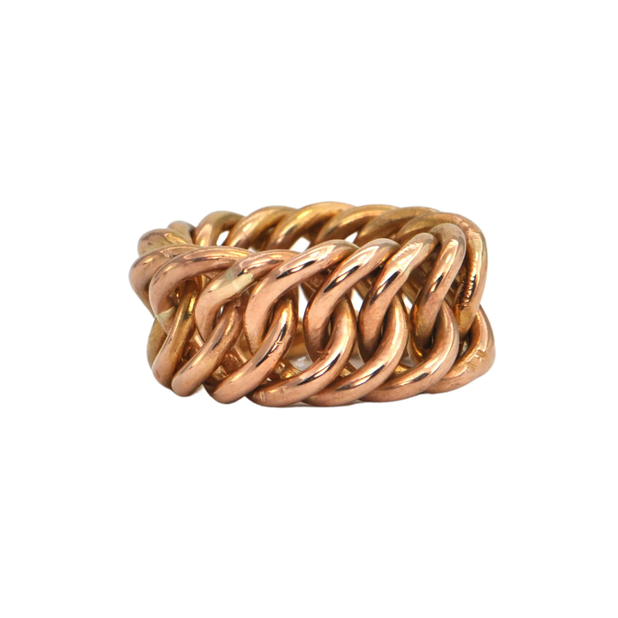 Vintage Egyptian 21K Gold Curb Link Ring