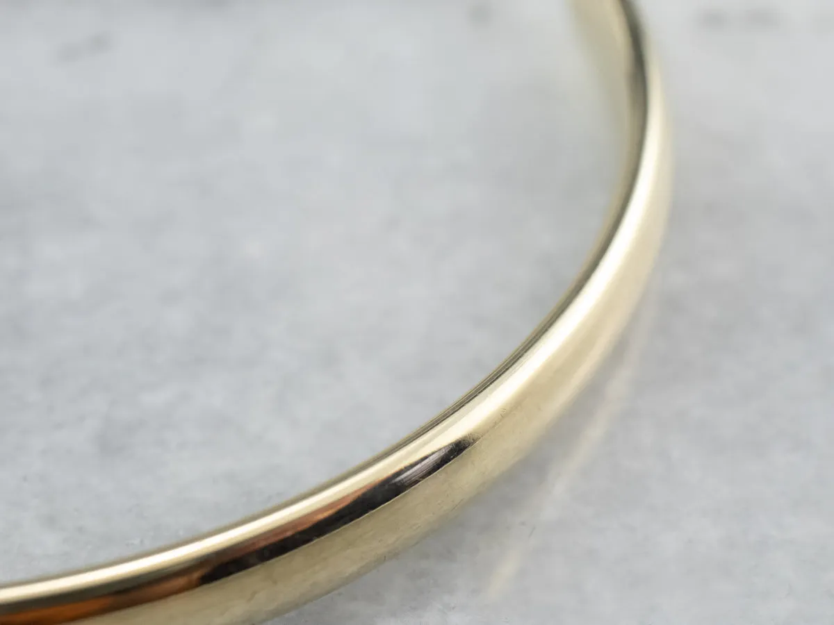 Vintage Etched Gold Bangle Bracelet