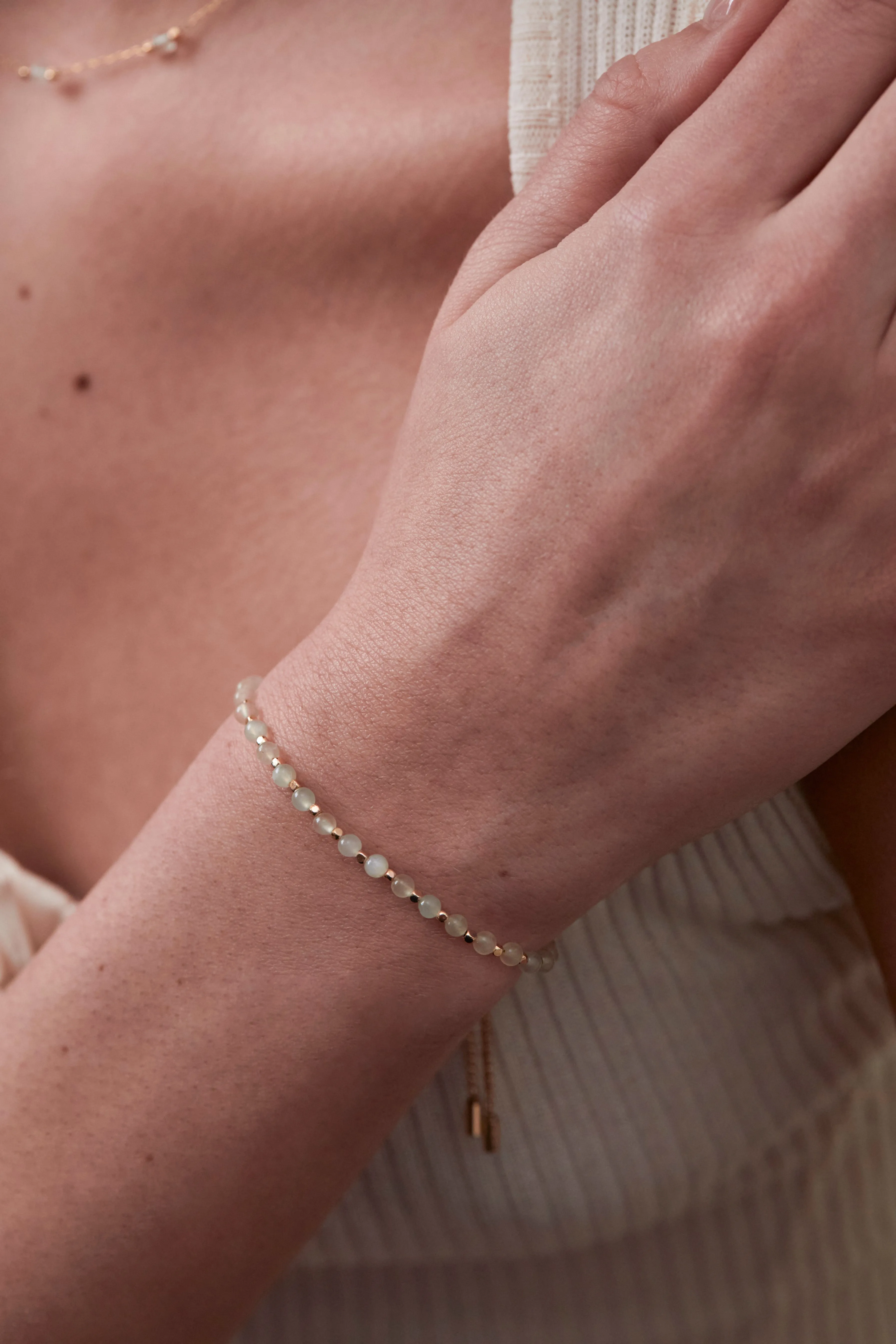 Wellness Prehnite Gemstone Amelia Bracelet