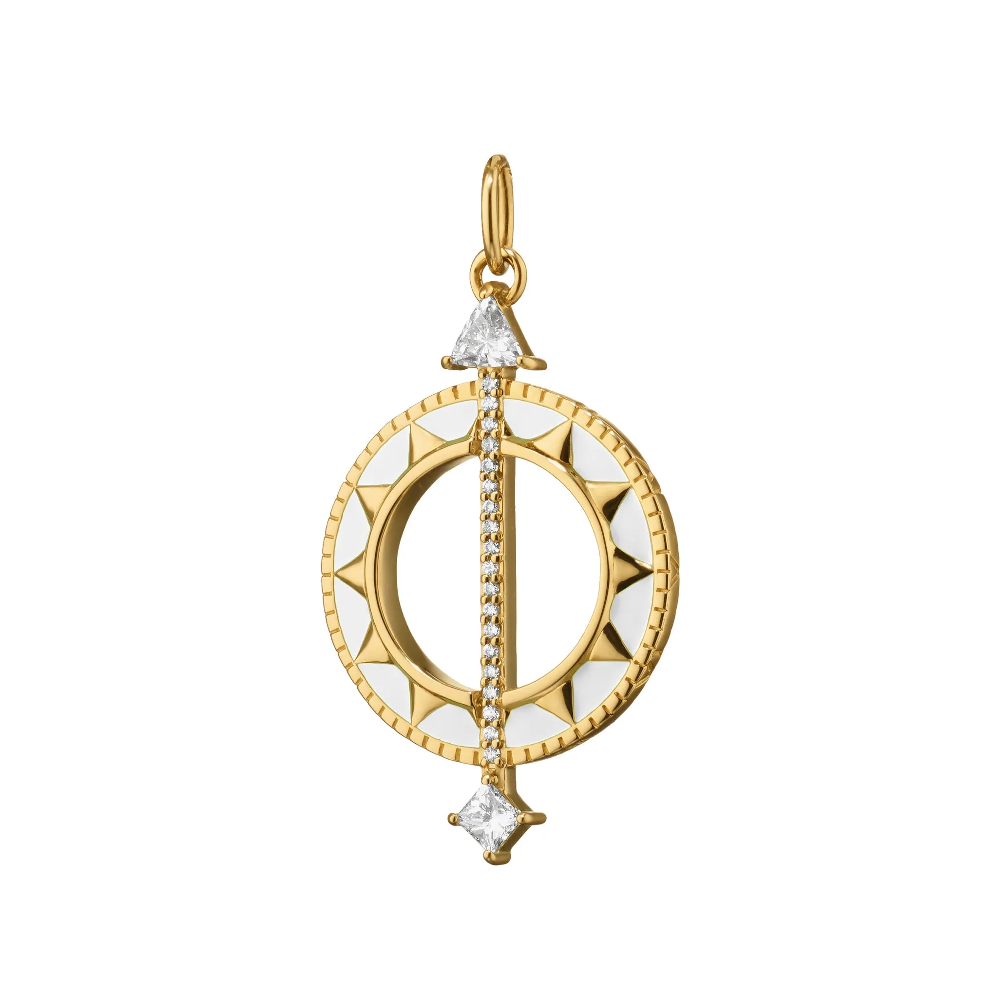 White Enamel Sundial - Time is Precious