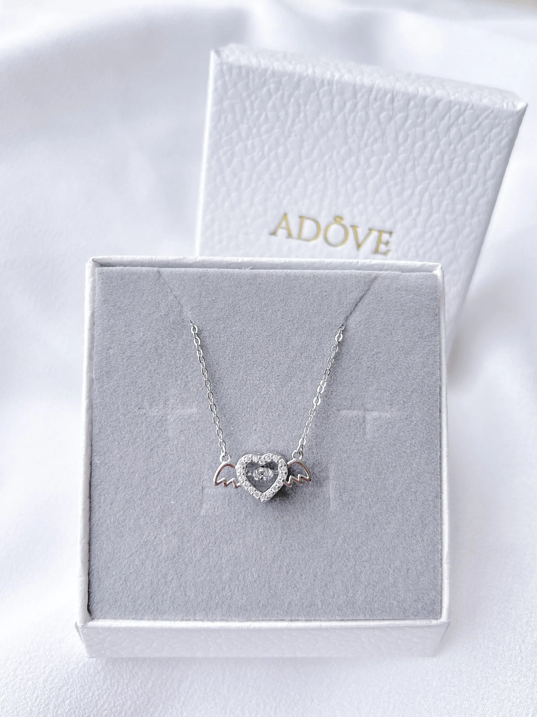 Winged Heart Beating Necklace