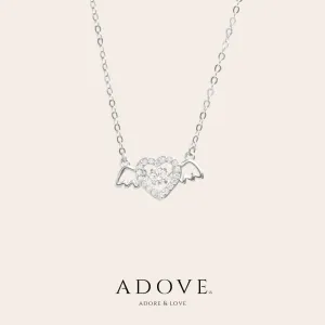 Winged Heart Beating Necklace